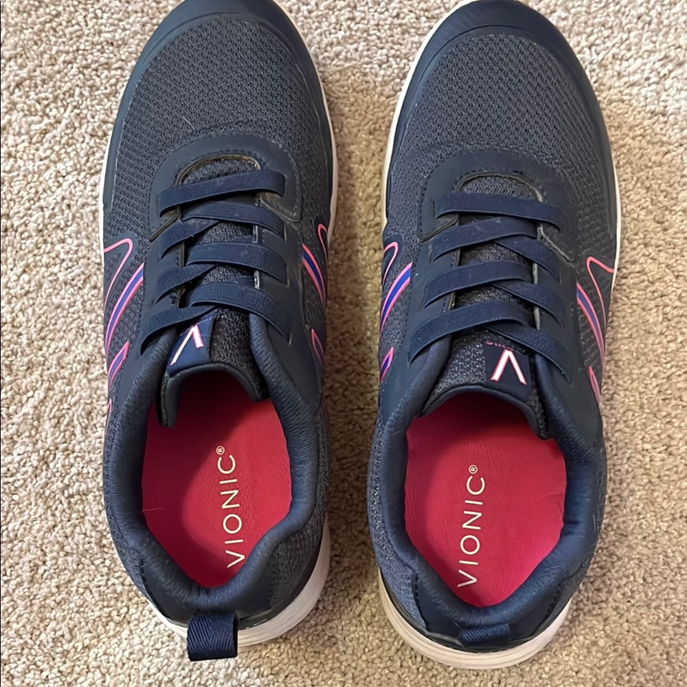 Vionic Women's Blue and Pink Sneakers
